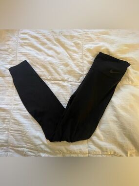 Nike Black Leggings with Tone-on-Tone Swoosh